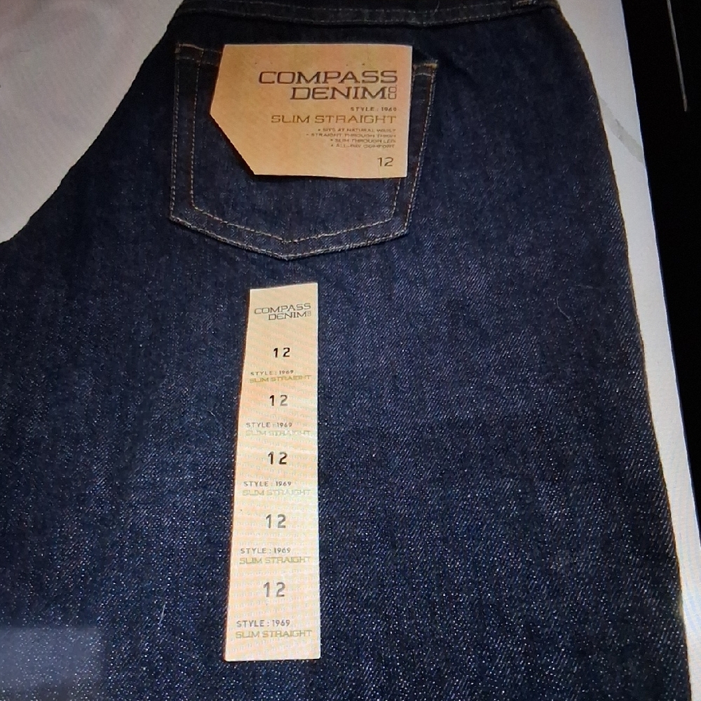 Slim Straight Jeans - Dark Blue